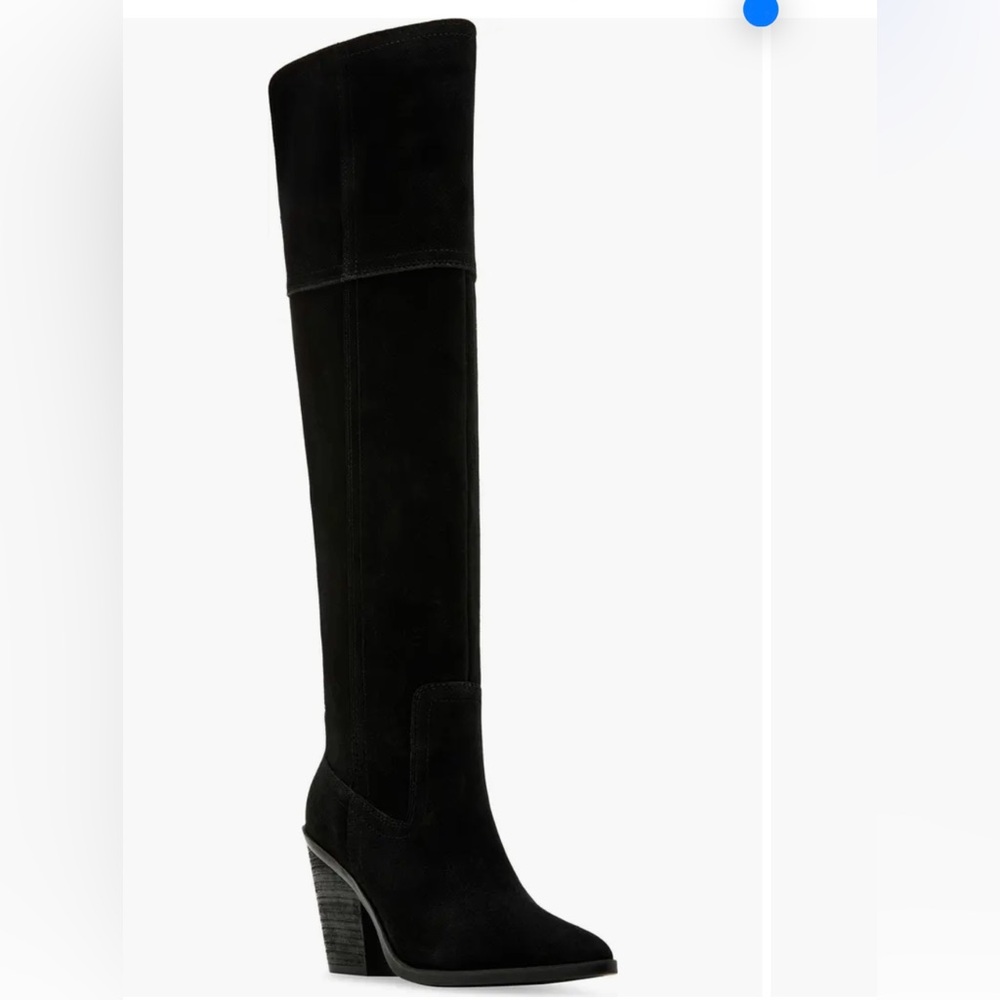 Blondo Windie Waterproof Over the Knee Boot Black Suede 6.5